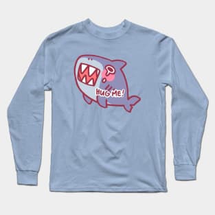 Hug Me Shark meme Long Sleeve T-Shirt